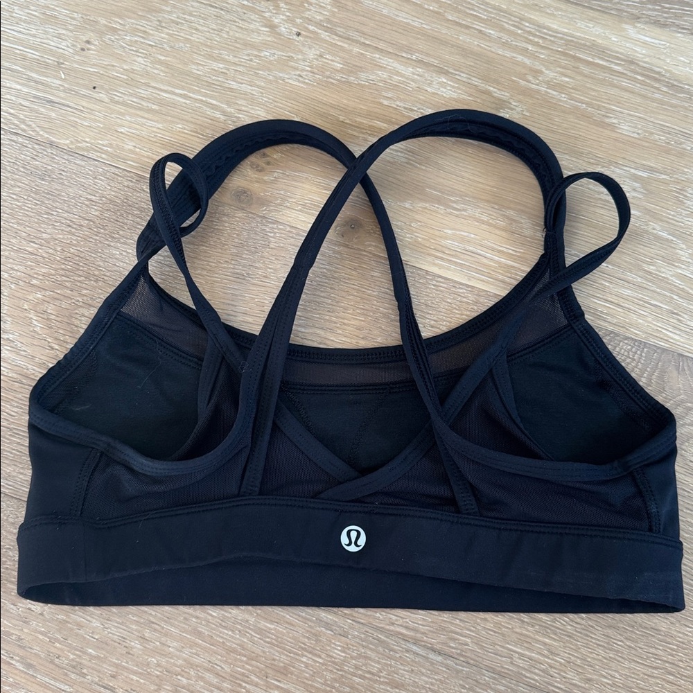 lululemon athletic Strappy Black Sports Bra 8